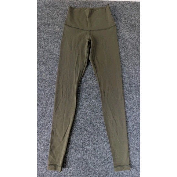 Lululemon Leggings Olive Green Women's Sz 4 w/ 29.5" Inseam - Picture 1 of 10